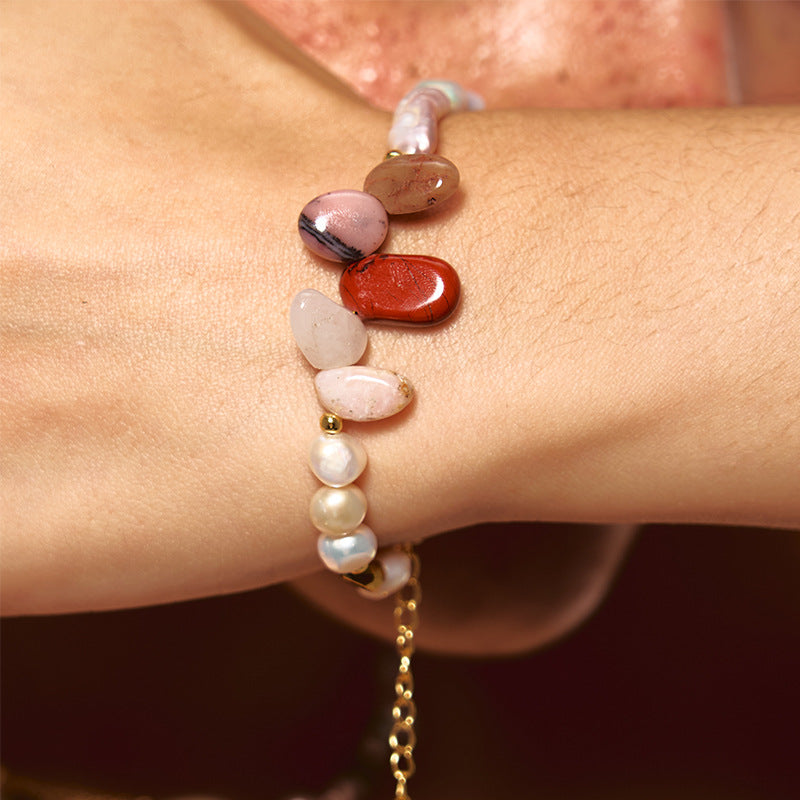 Colourful Stone Pearl Bracelet — colorful bracelet, view 2