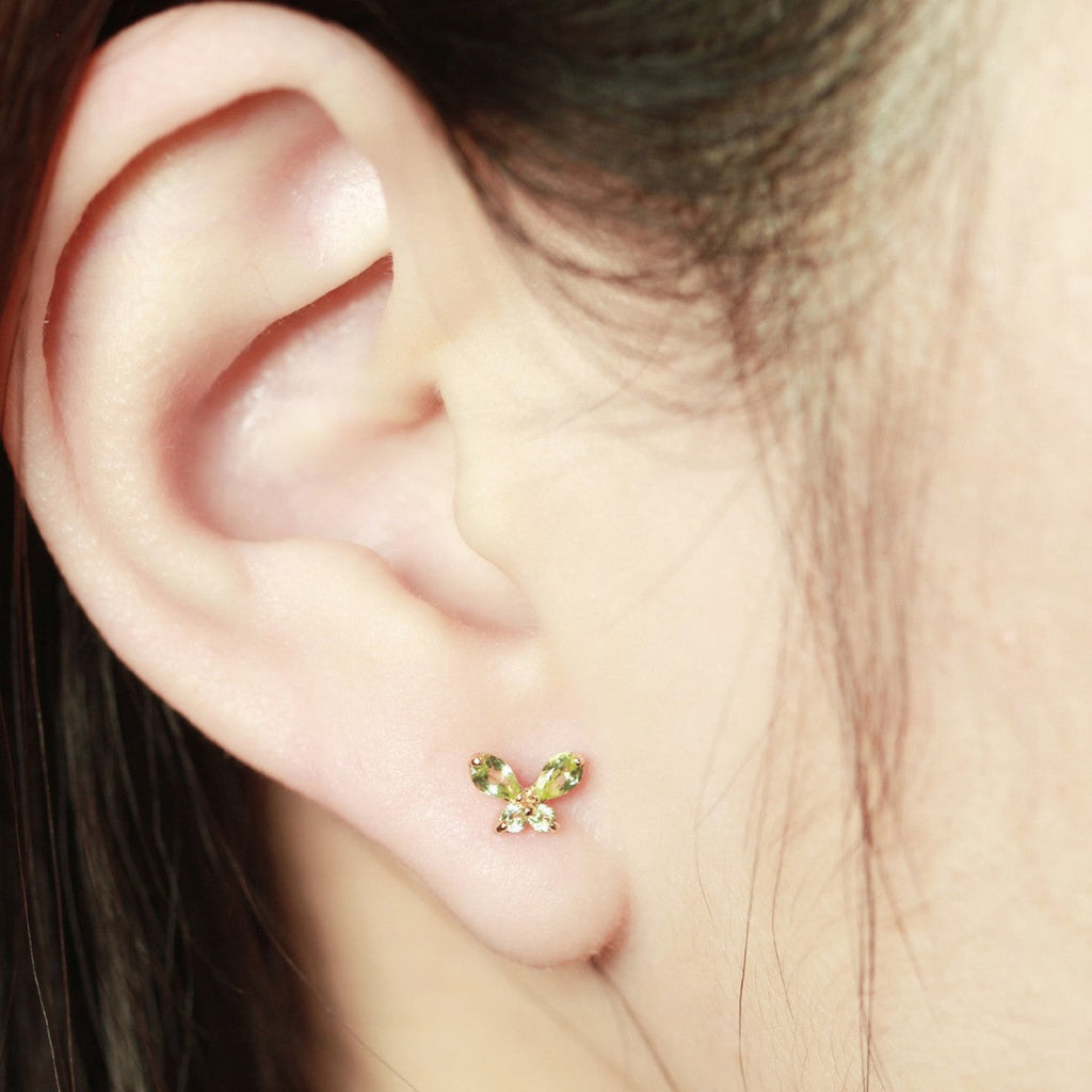 Green Crystal Butterfly Ring — ring, view 6