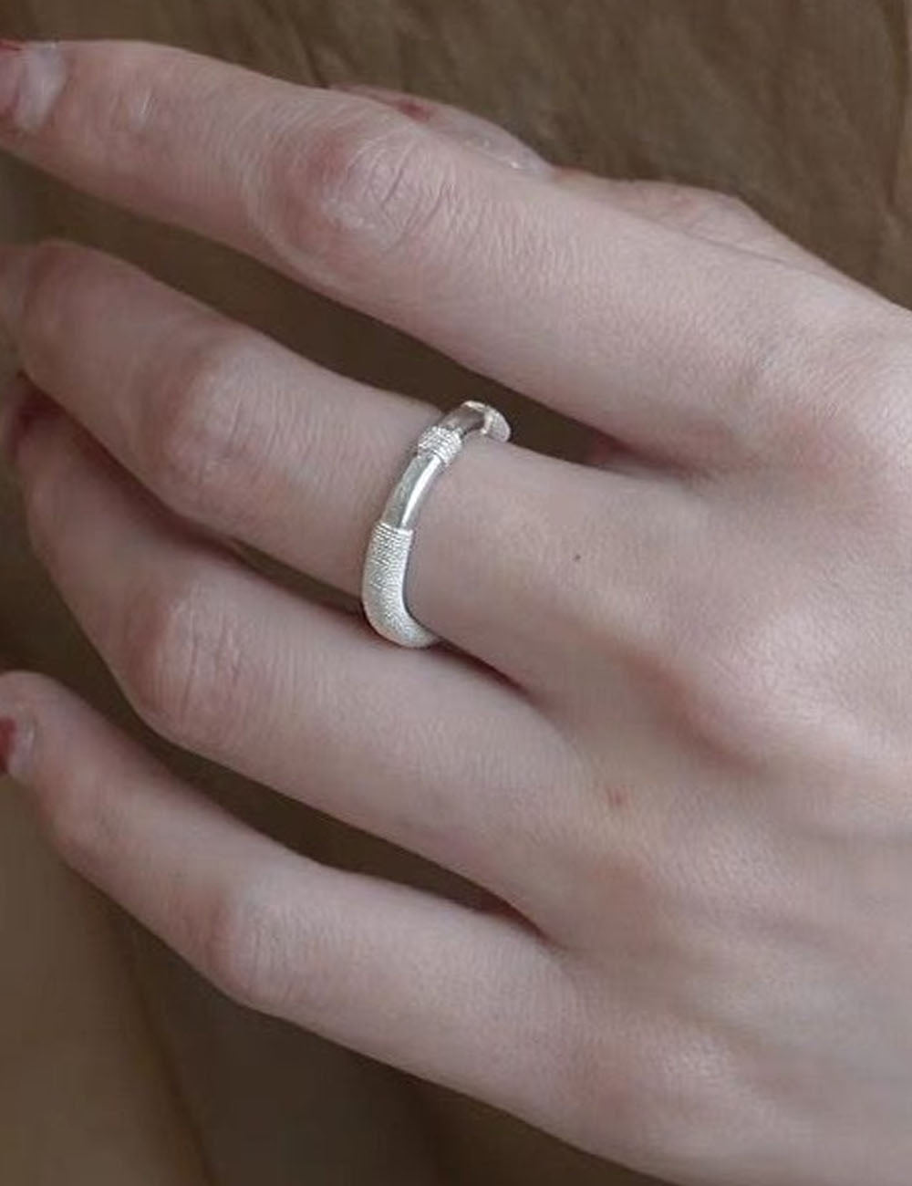 Filigree Stackable Silver Ring — silver ring