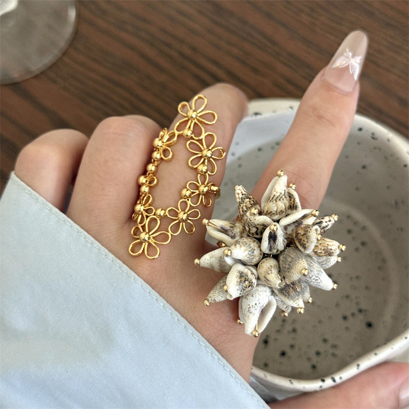 Lace Flower Statement Ring — ring, view 4