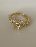 Bow Knot Cubic Zirconia Ring — gold ring