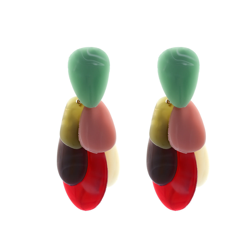 Chunky Multi-Color Resin Necklace — necklace, view 5