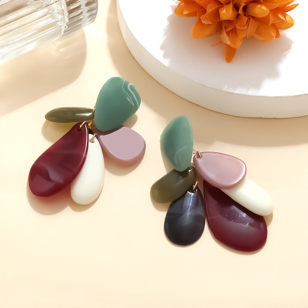Chunky Multi-Color Resin Necklace — necklace, view 6