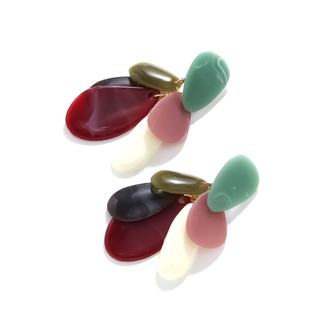 Chunky Multi-Color Resin Necklace — necklace, view 7