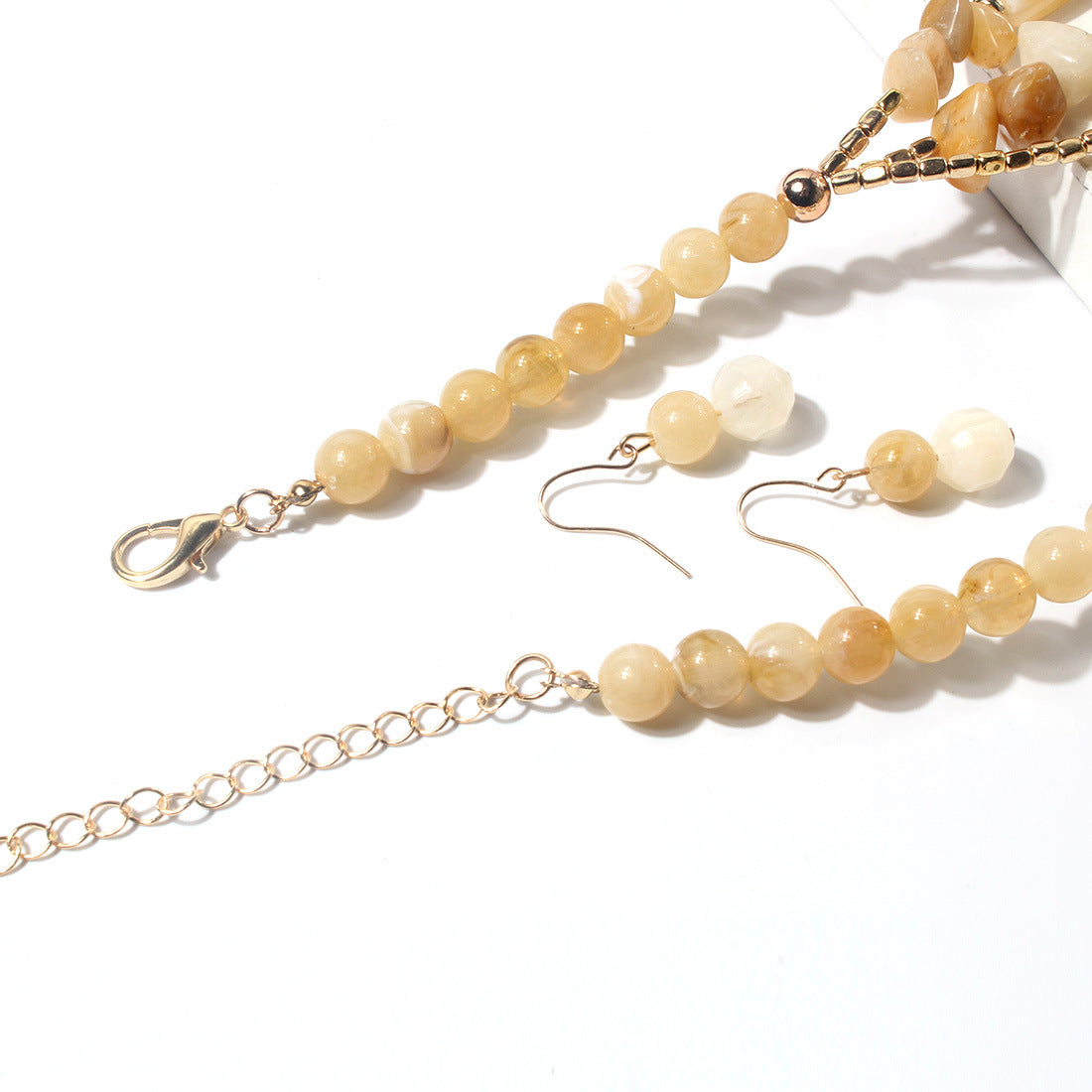 Multi-Layer Beaded Resin Necklace — necklace, view 13