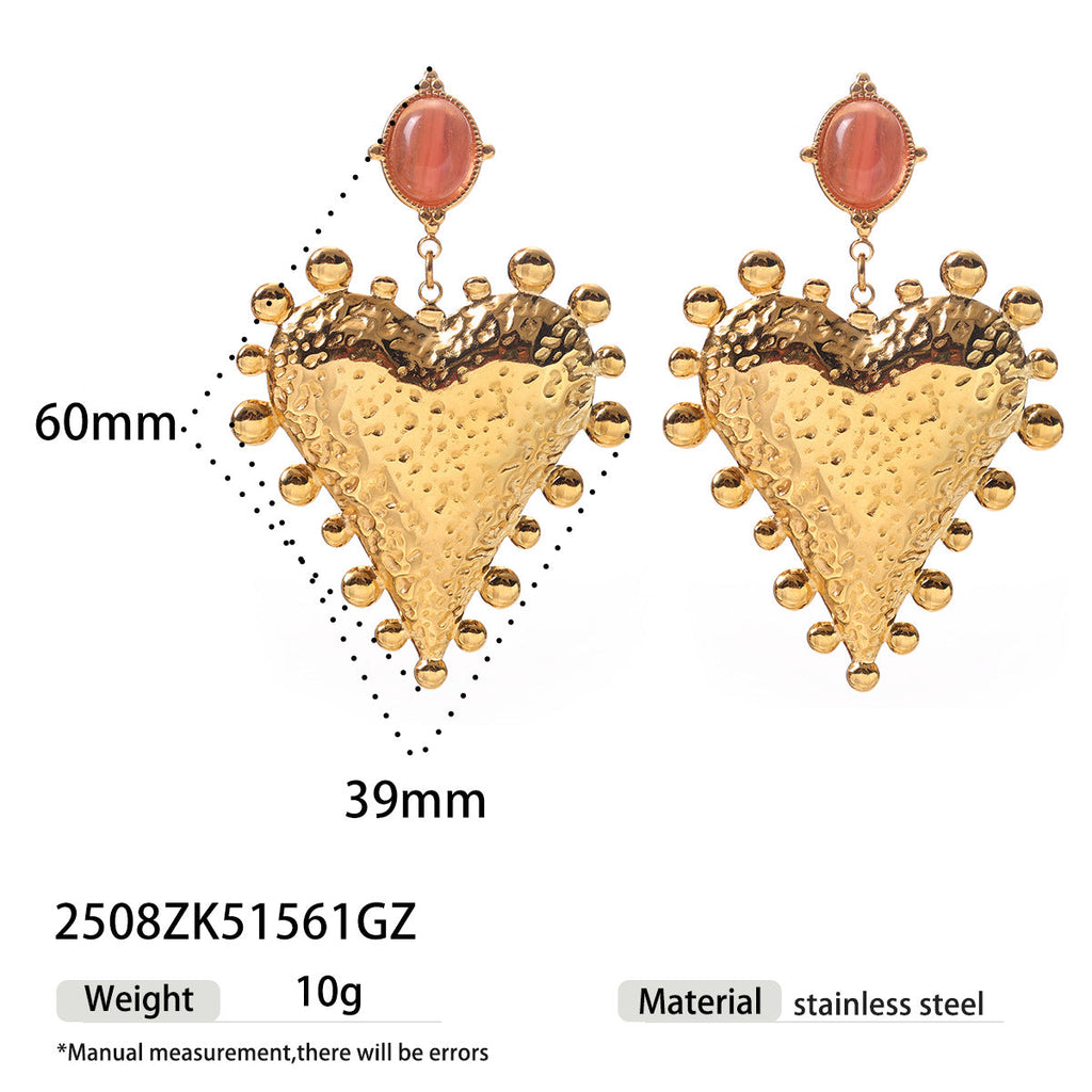 Tasselled Heart Pendant Necklace — necklace, view 8