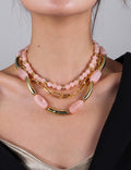 Multi-Layer Beaded Statement Necklace — necklace