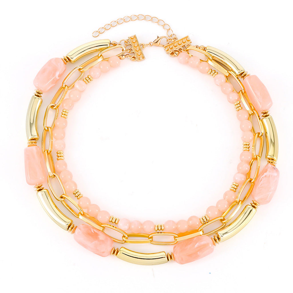 Multi-Layer Beaded Statement Necklace — necklace, view 11