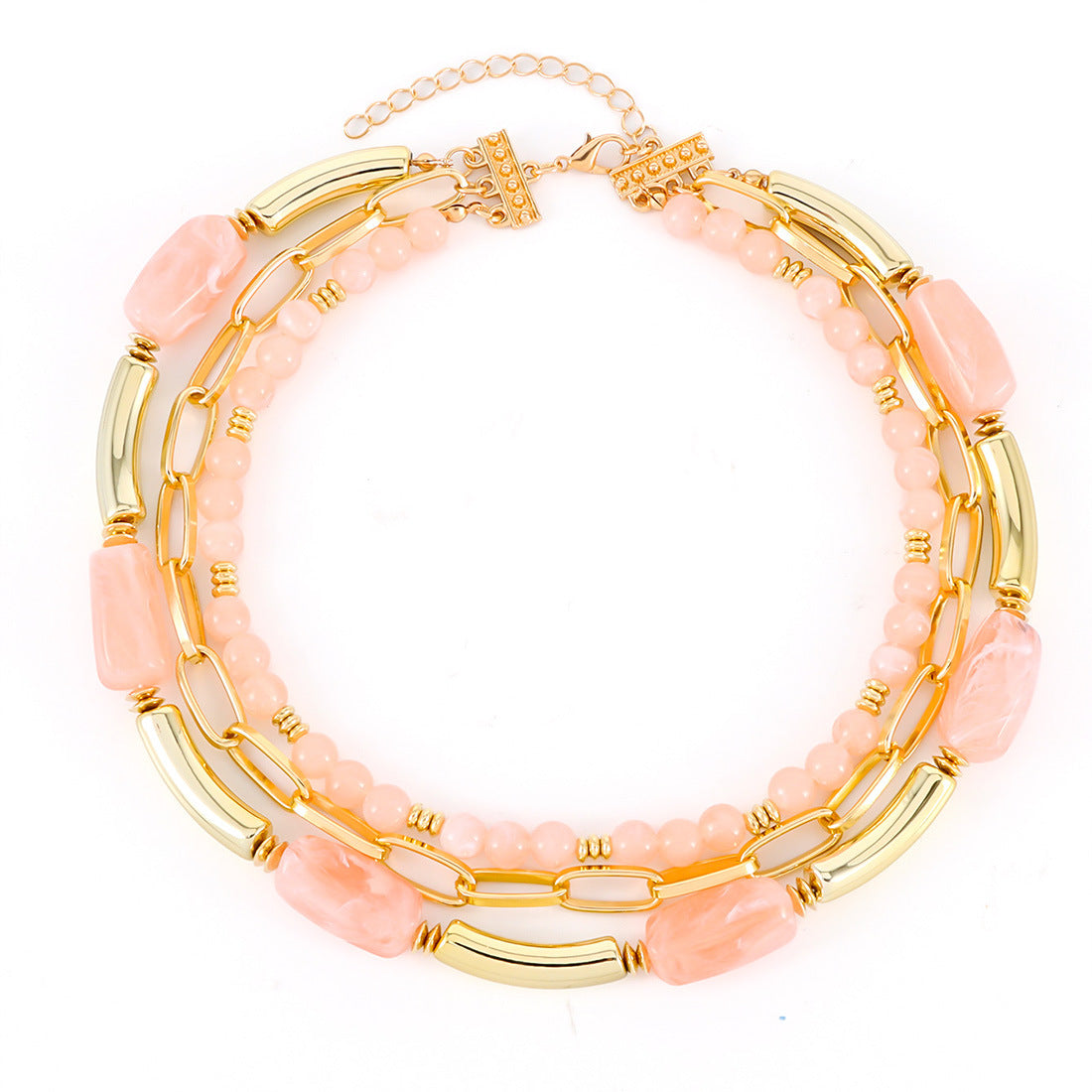 Multi-Layer Beaded Statement Necklace — necklace, view 11