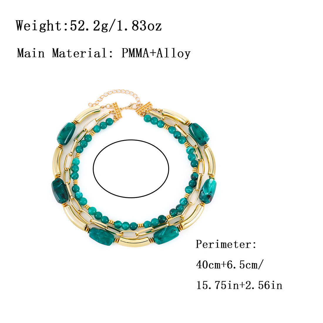 Multi-Layer Beaded Statement Necklace — necklace, view 13