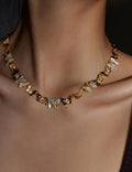 Iridescent Butterfly Pendant Necklace — necklace