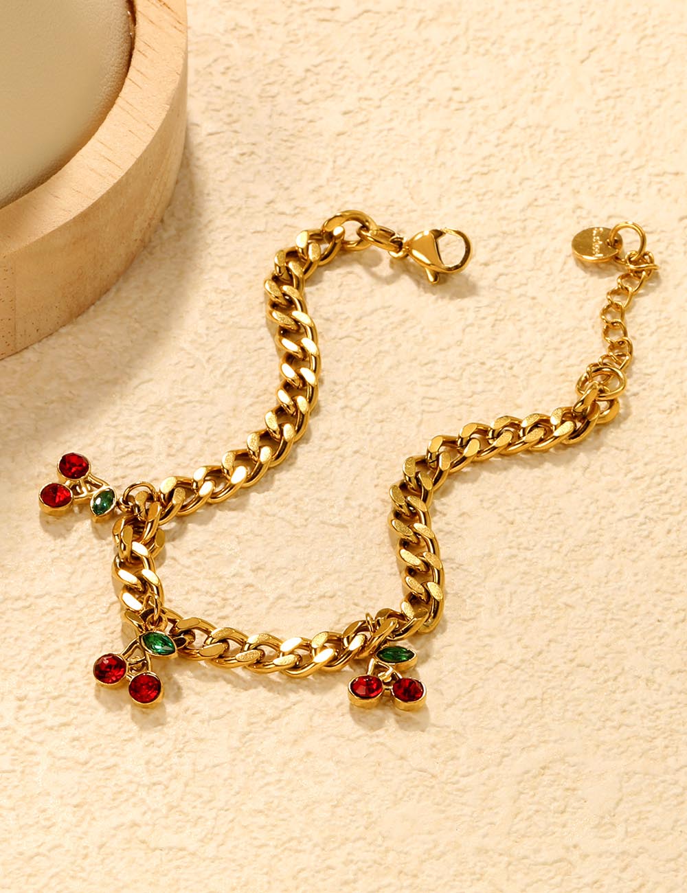 Heart Pendant Beaded Bracelet — bracelet, view 2