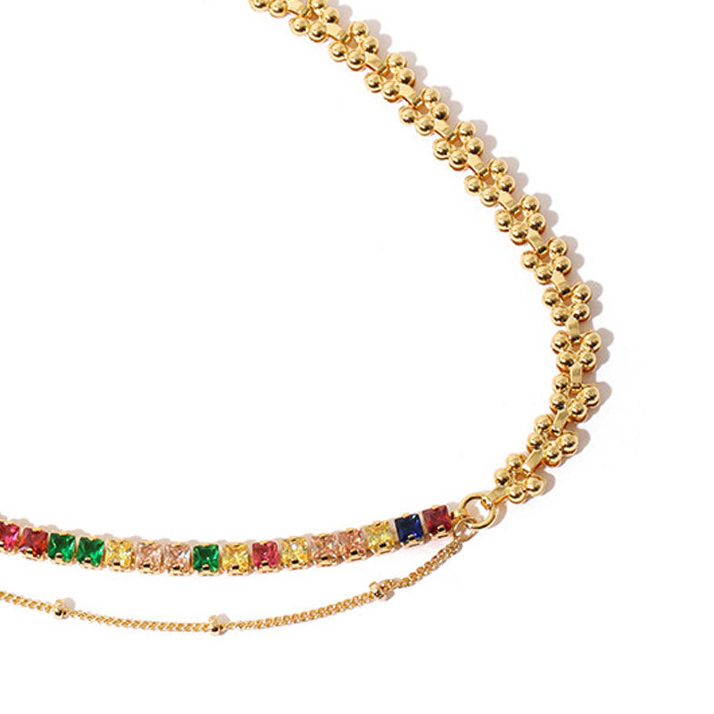 Cubic Zirconia Splice Chain Bracelet — bracelet, view 5