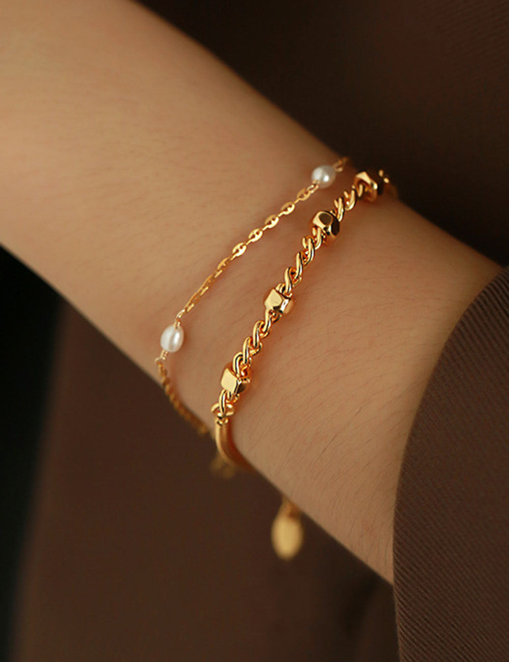 Spliced Snake Chain Bracelet — gold bracelet
