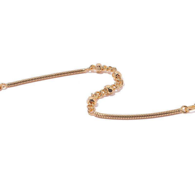 Spliced Snake Chain Bracelet — gold bracelet, view 4
