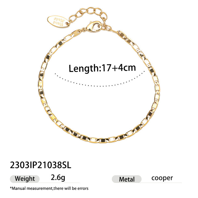 Spliced Snake Chain Bracelet — gold bracelet, view 9