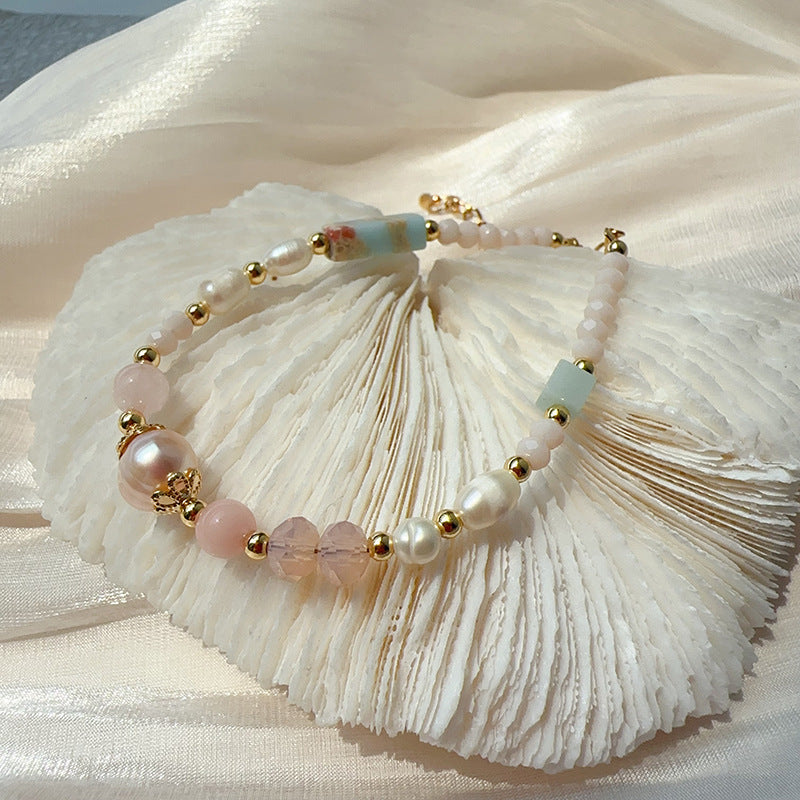 Marbled Pearl Pillar Bracelet — bracelet, view 6