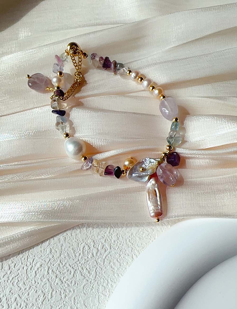 Irregular Stone Beaded Bracelet — colorful bracelet
