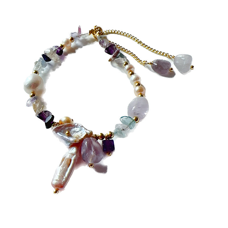 Irregular Stone Beaded Bracelet — colorful bracelet, view 5