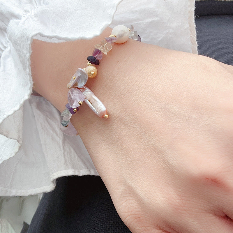 Irregular Stone Beaded Bracelet — colorful bracelet, view 7