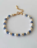 Fresh Pearl Colour-Block Bracelet — blue bracelet