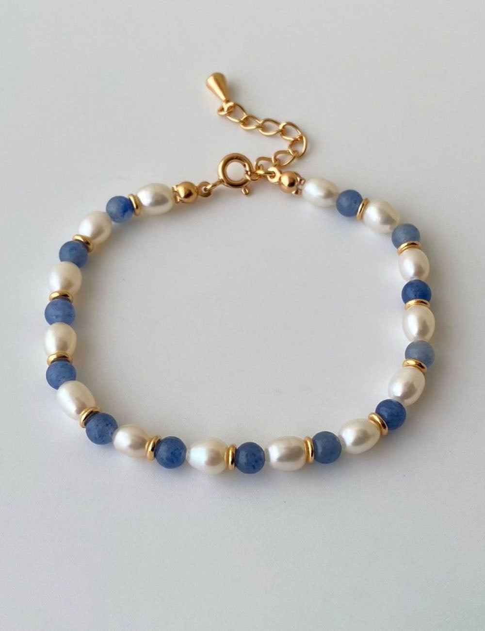 Fresh Pearl Colour-Block Bracelet — blue bracelet