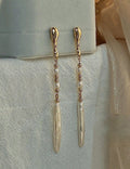 Irregular Baroque Pearl Drop Earrings — gold earrings