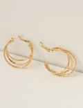 Multi Layer Circle Hoop Earrings — gold earrings