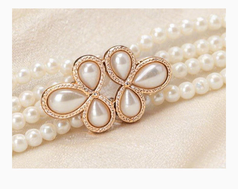 Bridal Pearl Rhinestone Waist Chain — body chain, view 11