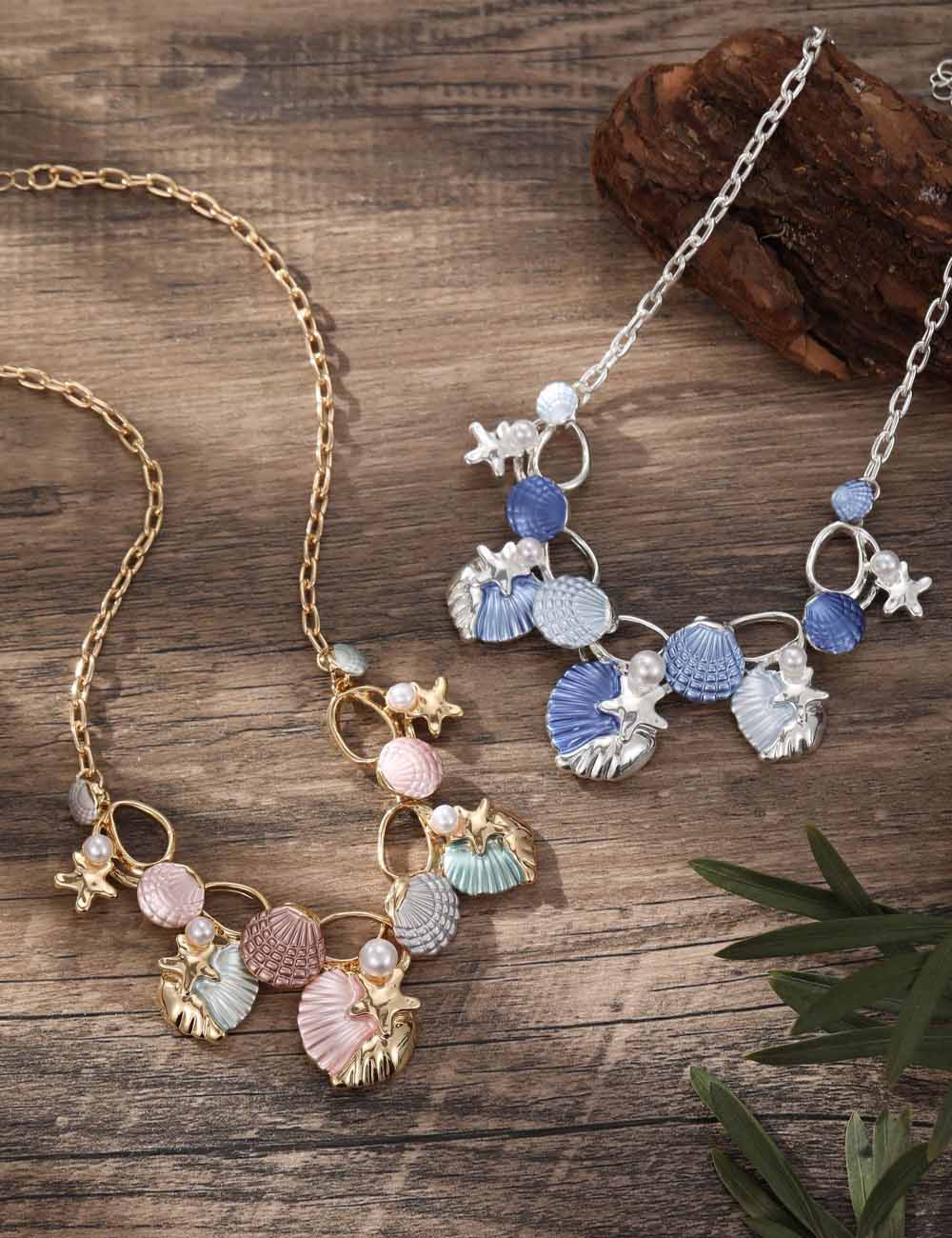 Starfish Shell Pendant Necklace — necklace