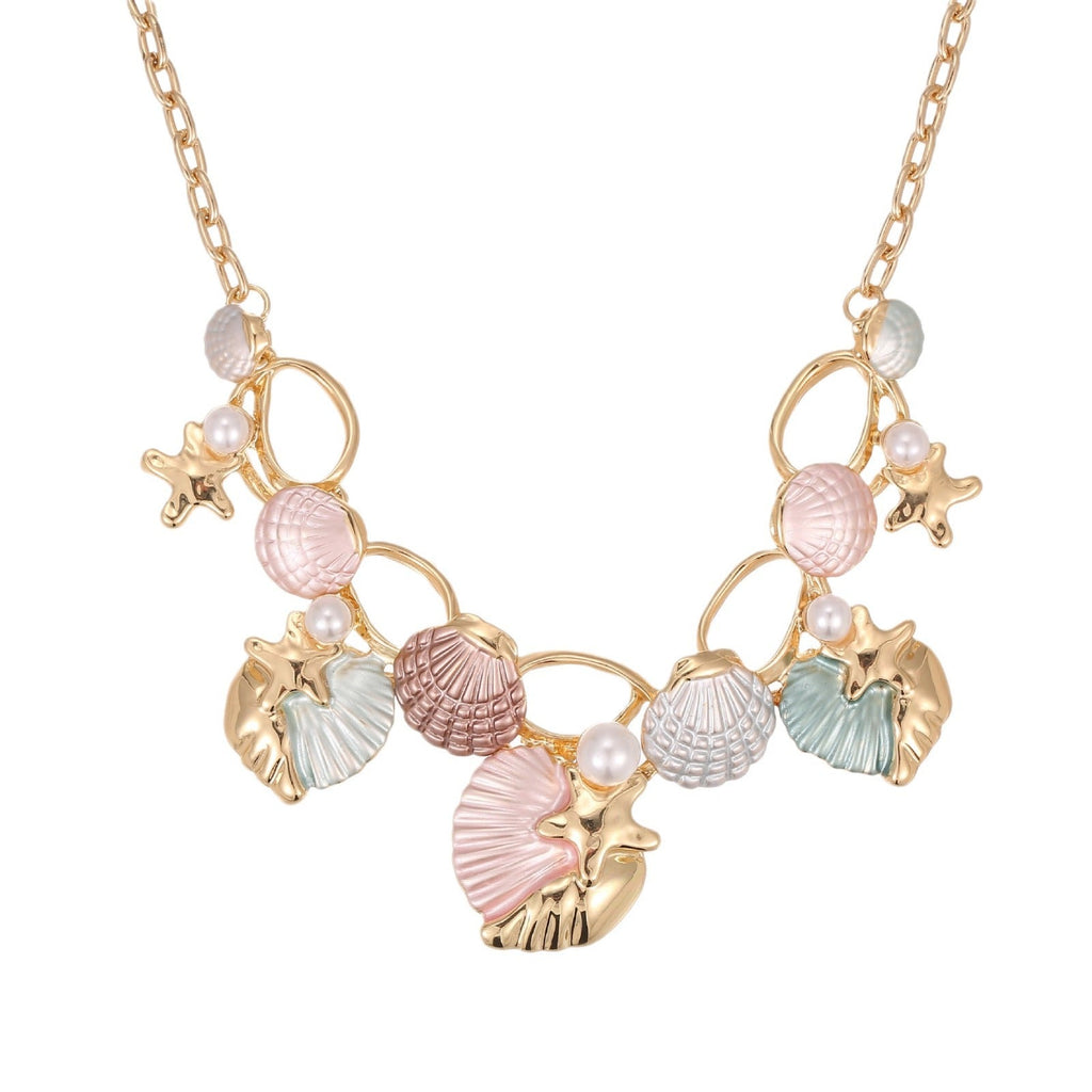 Starfish Shell Pendant Necklace — necklace, view 4