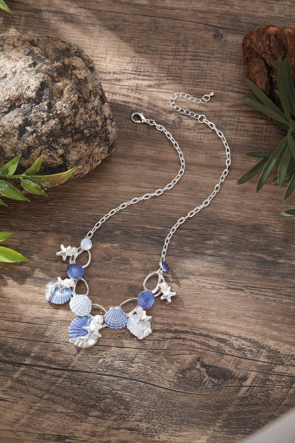 Starfish Shell Pendant Necklace — necklace, view 6