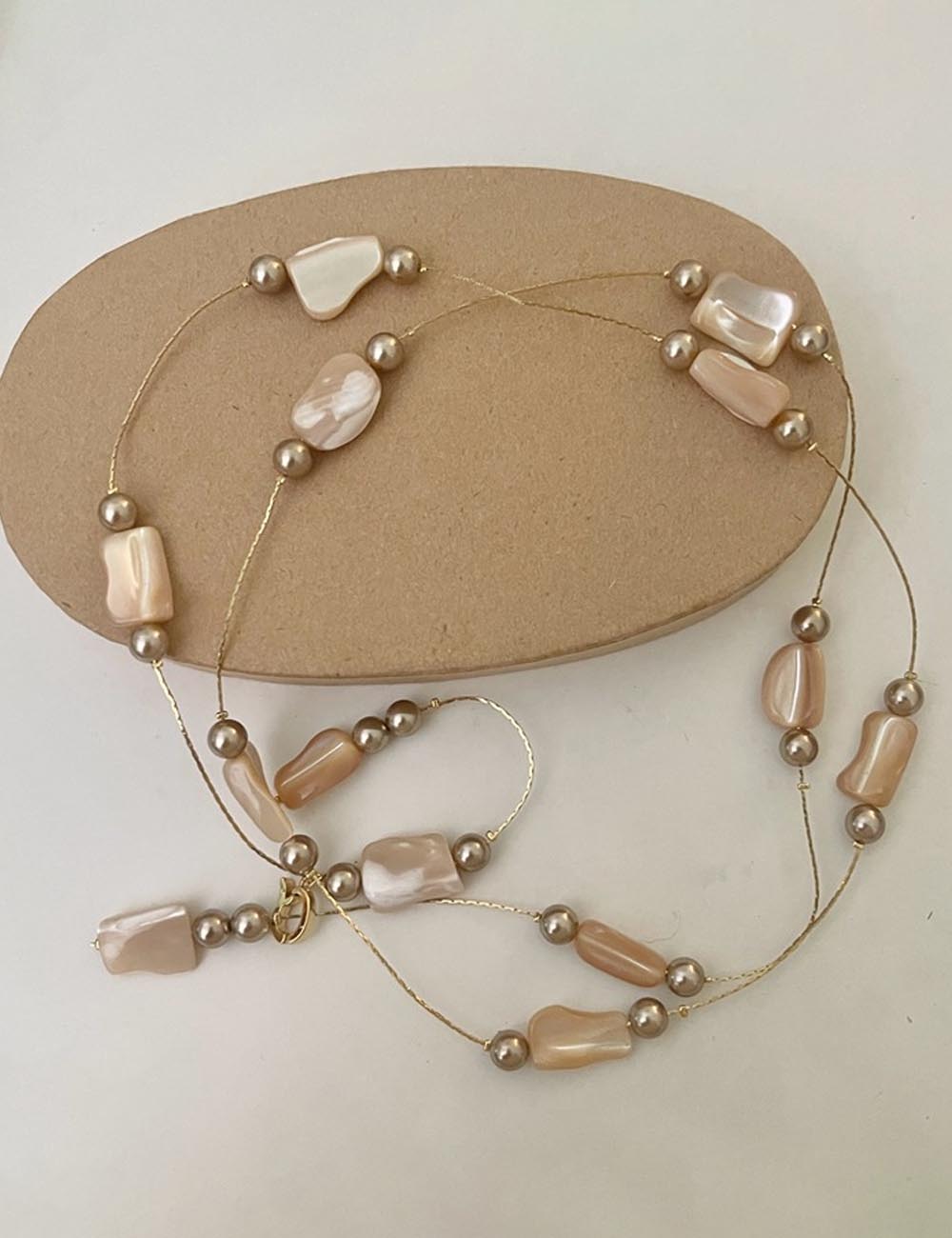 Tiger Eye Stone Necklace — gold necklace