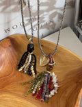 Beaded Long Tassel Necklace — necklace
