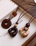 Geometric Resin Beaded Necklace — necklace