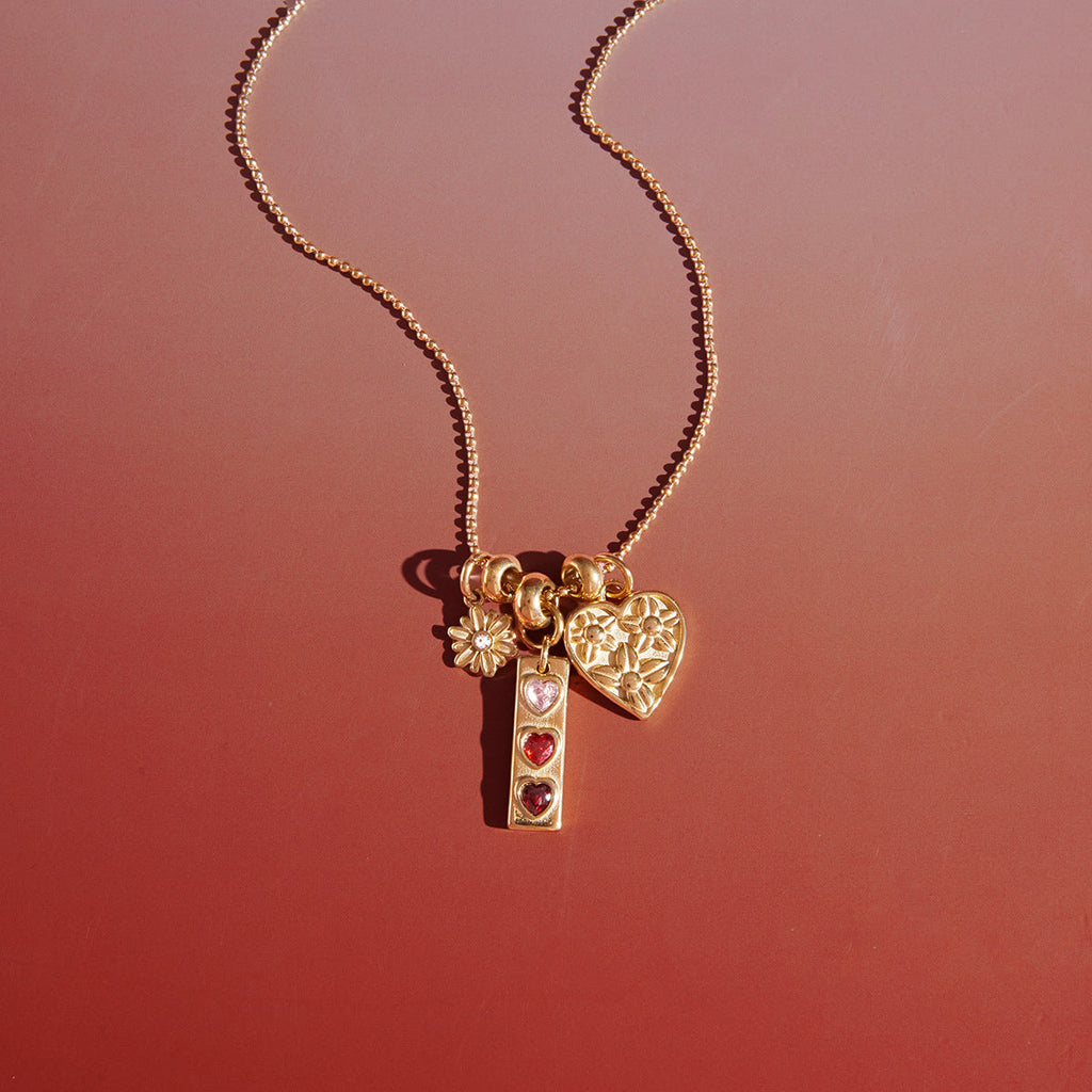 Daisy Pendant Necklace — gold necklace, view 4