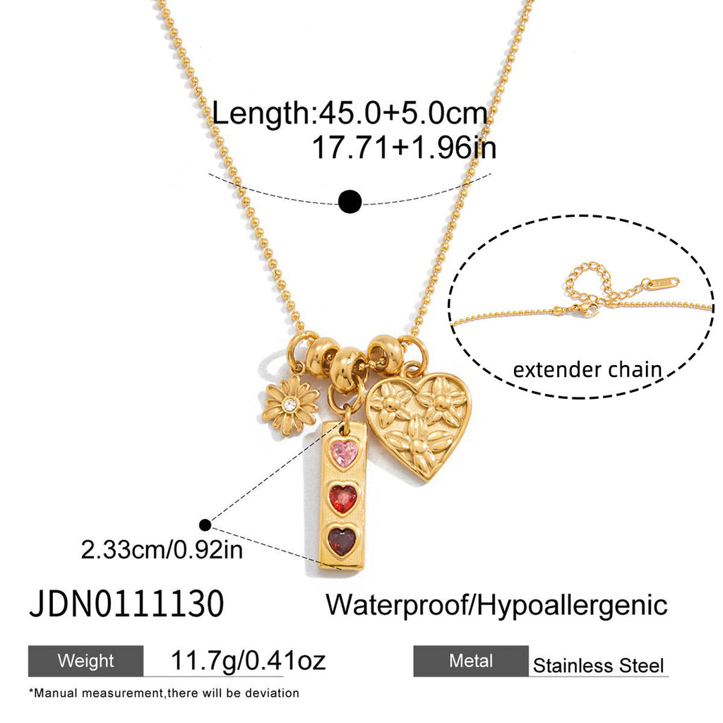 Daisy Pendant Necklace — gold necklace, view 6