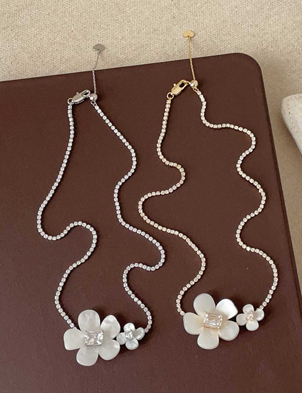 Fine Big Flower Pendant Necklace — necklace
