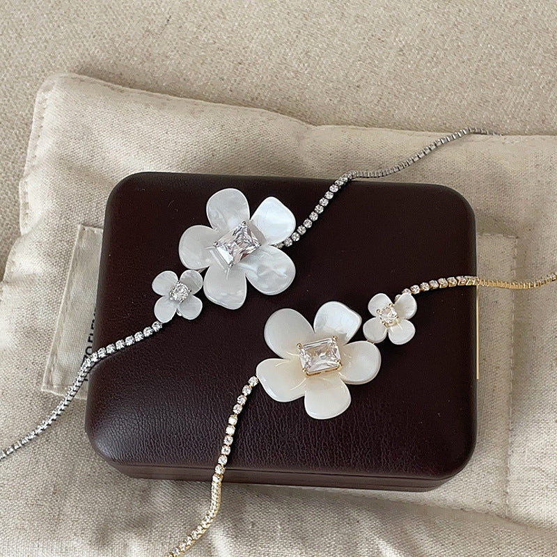 Fine Big Flower Pendant Necklace — necklace, view 2