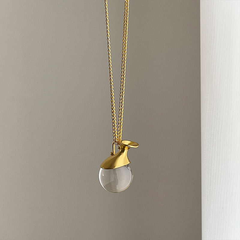 Bottle-Shaped Pendant Necklace — necklace, view 3