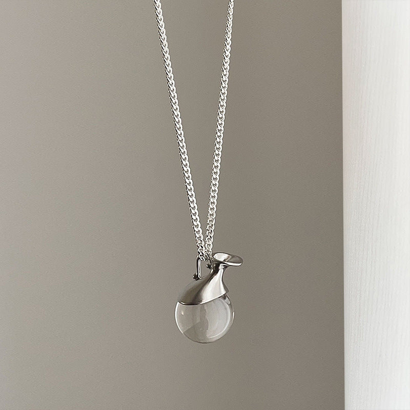 Bottle-Shaped Pendant Necklace — necklace, view 4