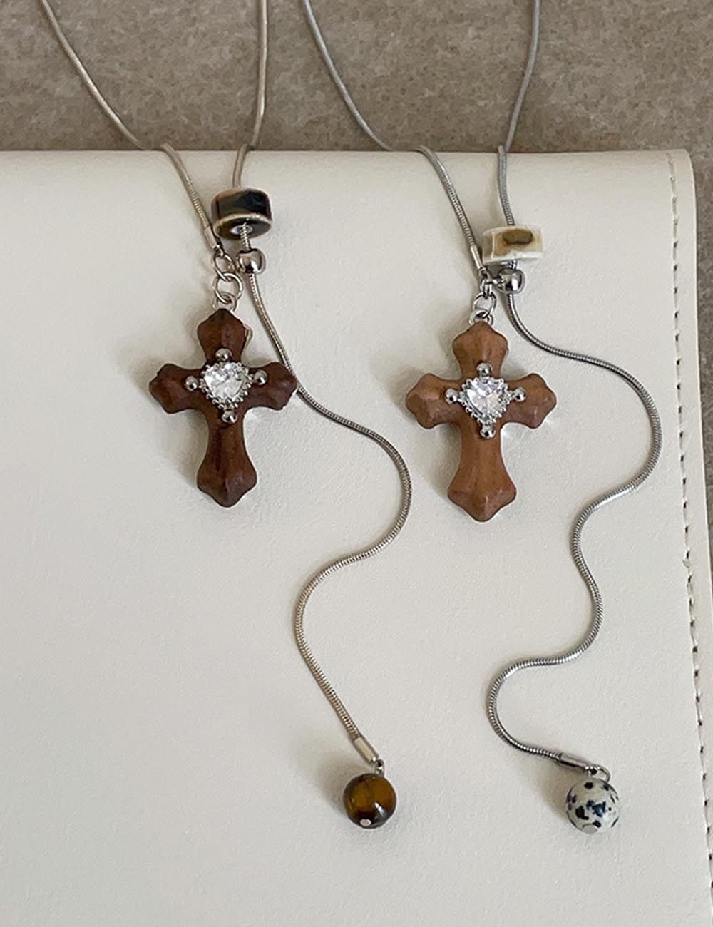 Cubic Zirconia Cross Pendant Necklace — necklace