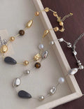 Irregular Stone Beaded Necklace — necklace