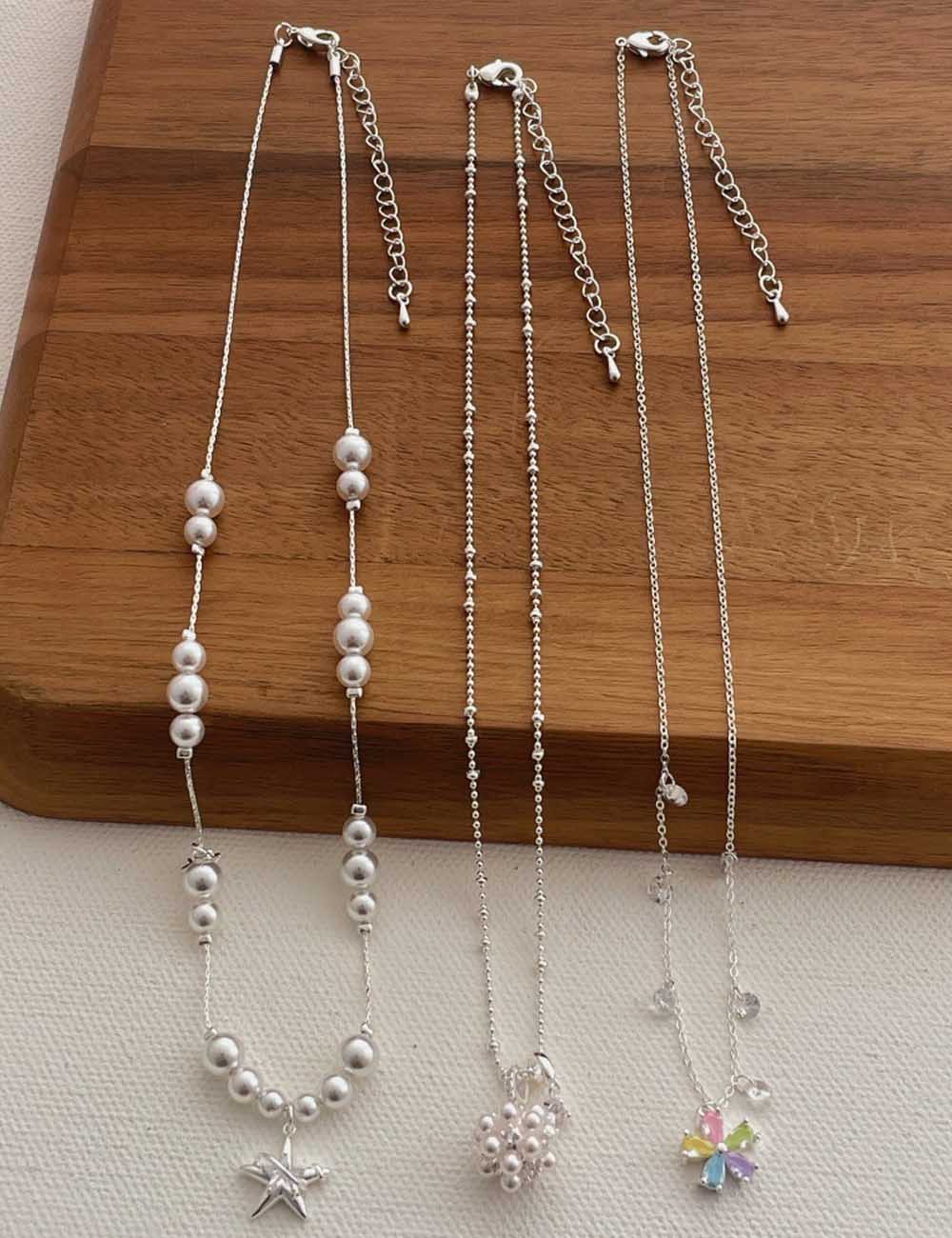 Beaded Star Pendant Necklace — necklace