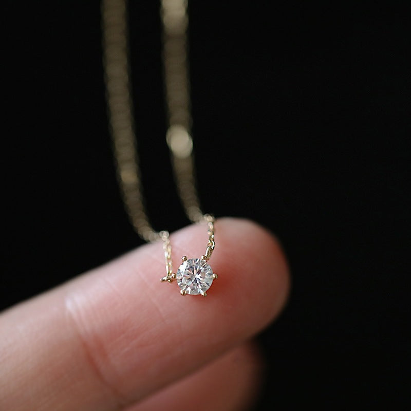 Kite Shaped Pendant Choker — gold necklace, view 3