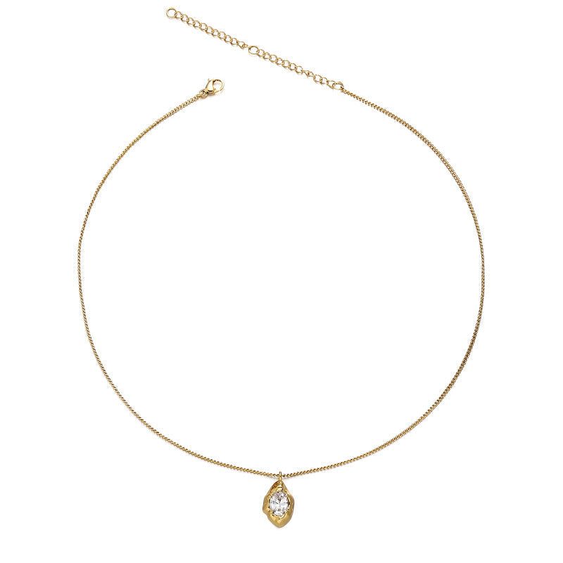 Sparkling Choker Necklace — gold necklace, view 4
