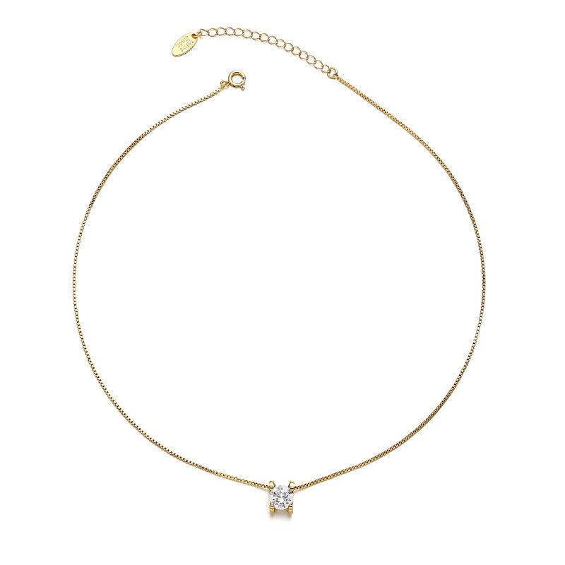 Sparkling Choker Necklace — gold necklace, view 5