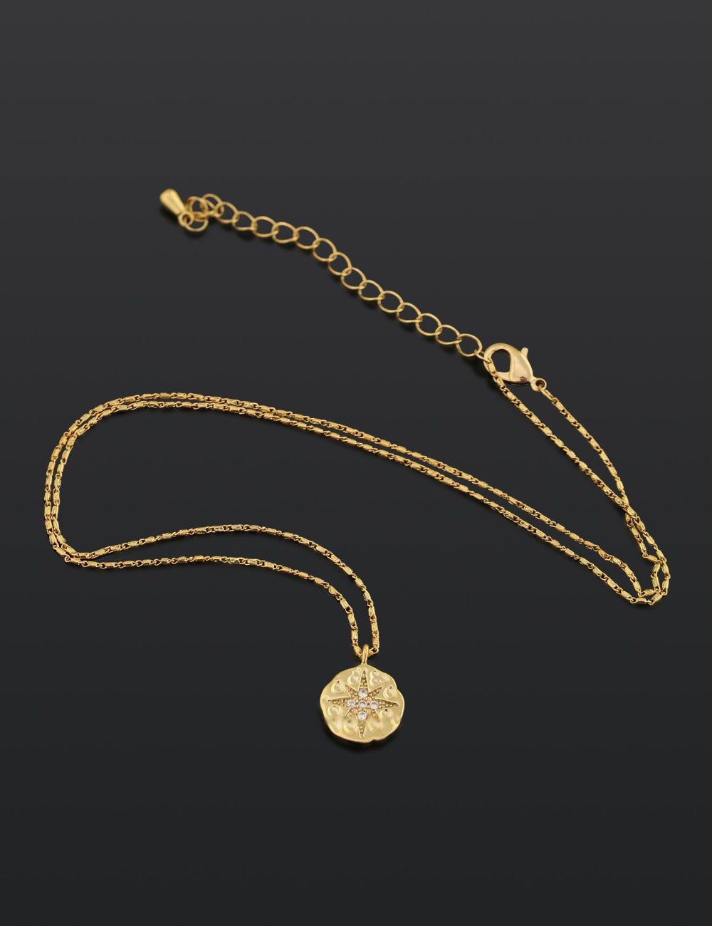 Cubic Zirconia Shell Pendant Choker — necklace, view 3