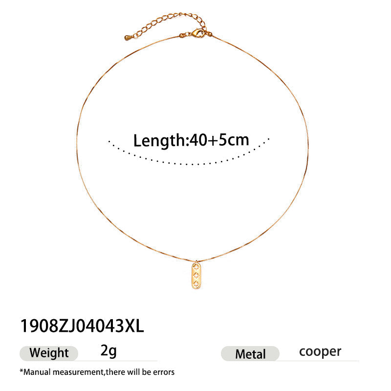 Cubic Zirconia Shell Pendant Choker — necklace, view 6