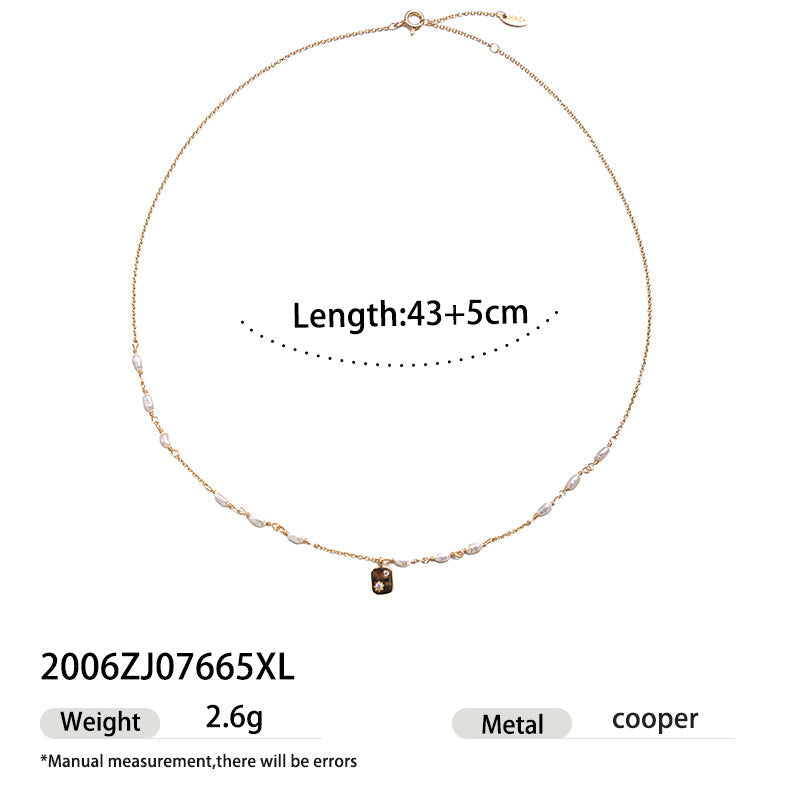 Cubic Zirconia Shell Pendant Choker — necklace, view 8